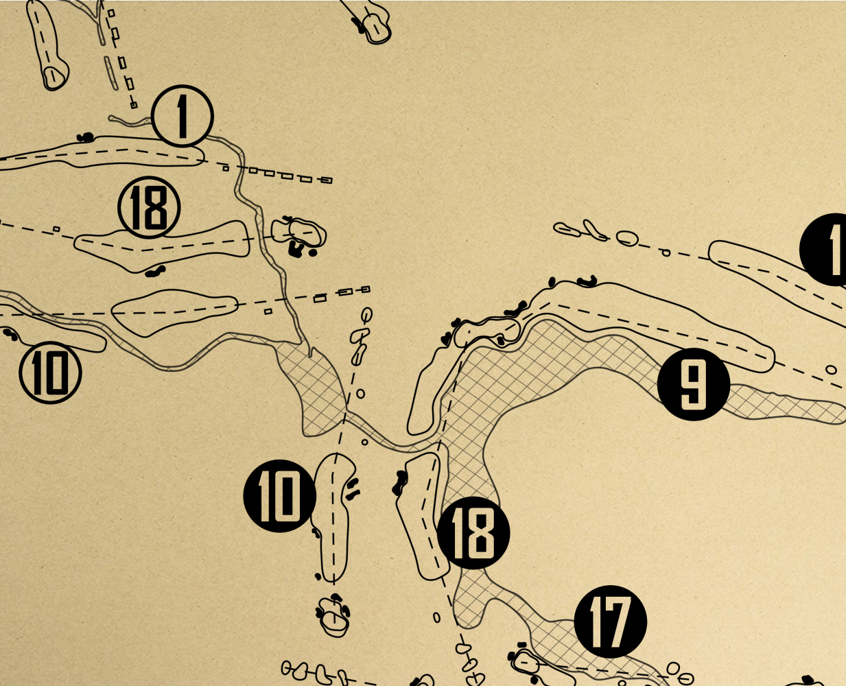 Battle Creek Country Club Outline (Print)