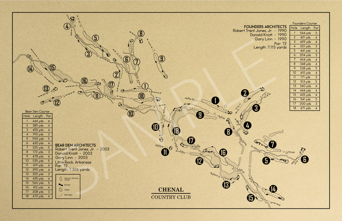 Battle Creek Country Club Outline (Print)