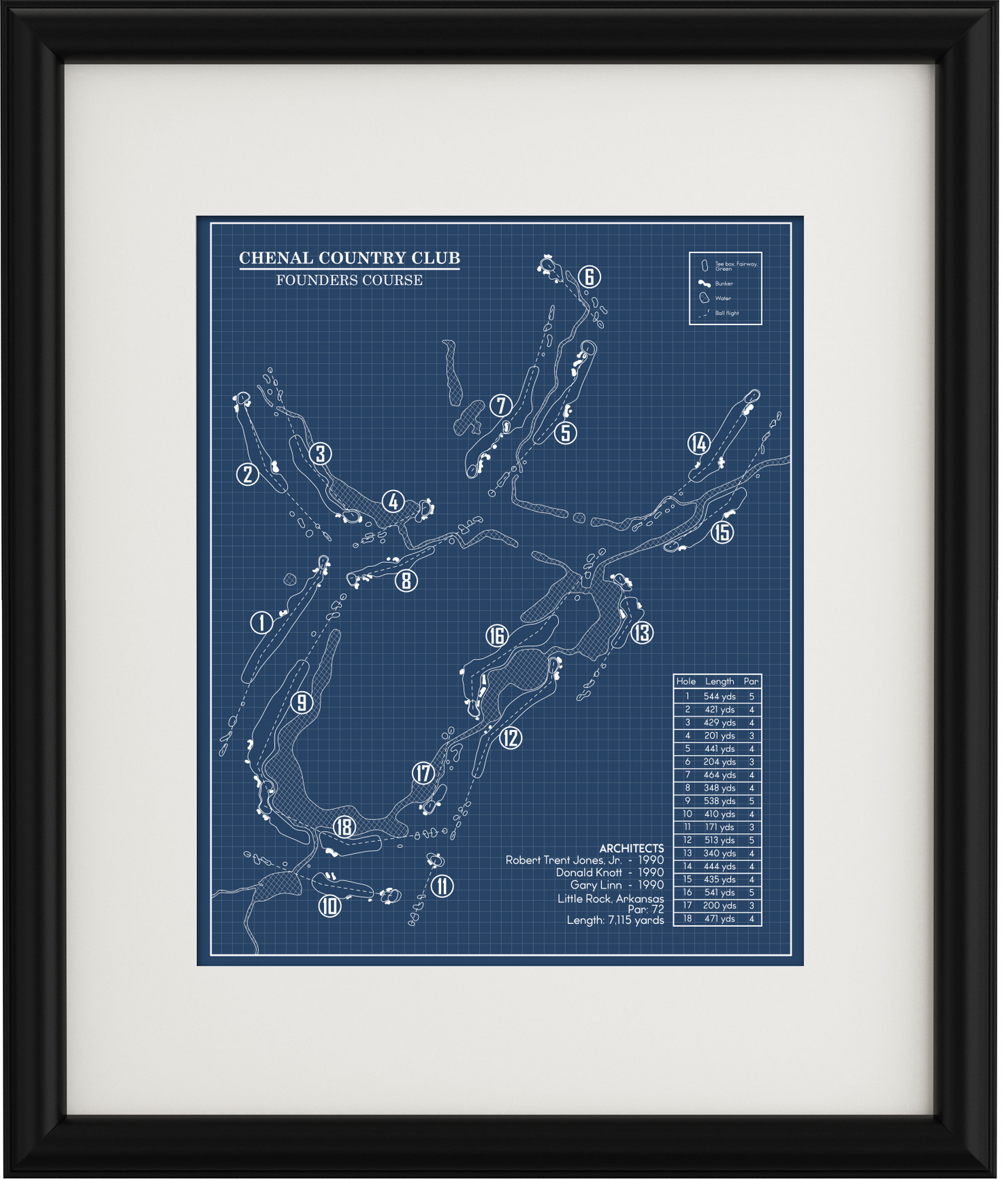 Chenal Country Club Founder's Course Blueprint (Print)