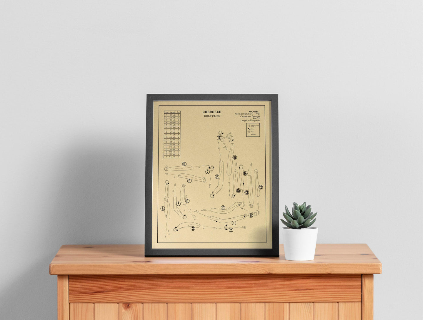 Cherokee Golf Club Outline (Print)