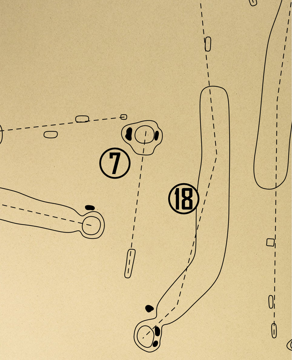 Cherokee Golf Club Outline (Print)