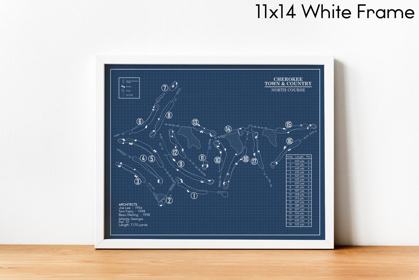 Cherokee Town & Country Club North Course Blueprint (Print)