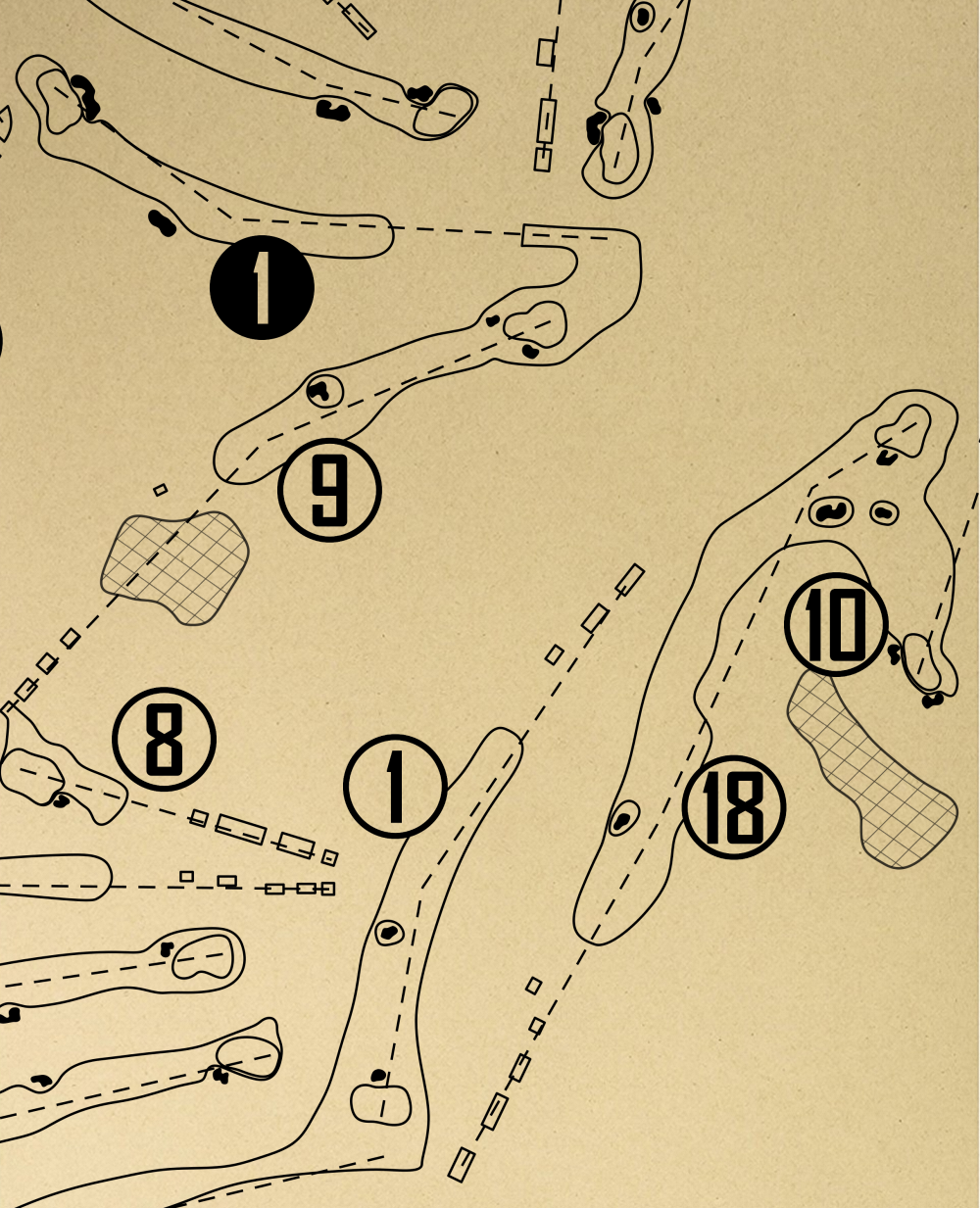 Cherokee Town & Country Club Outline (Print)