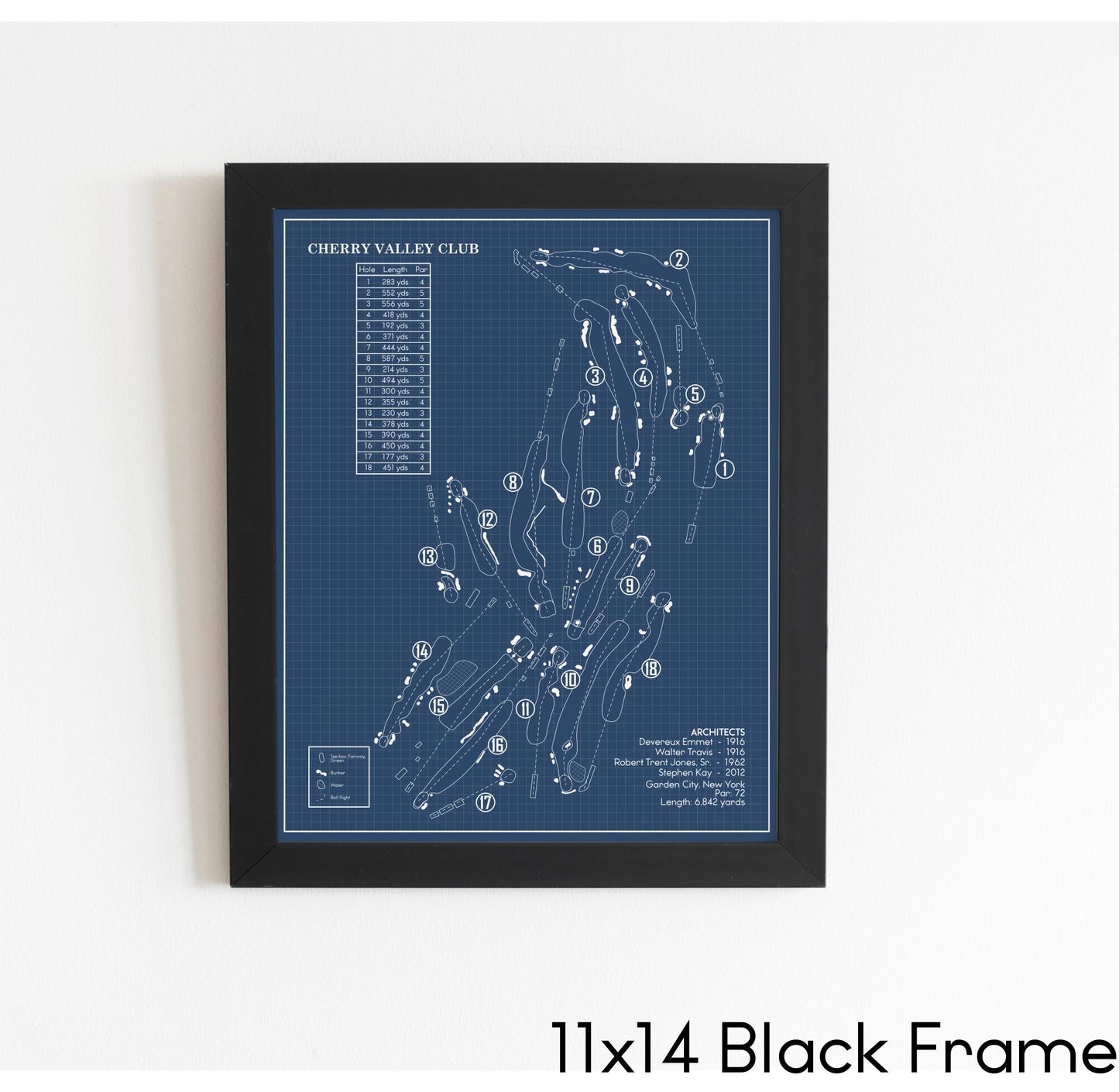 Cherry Valley Club Blueprint (Print)