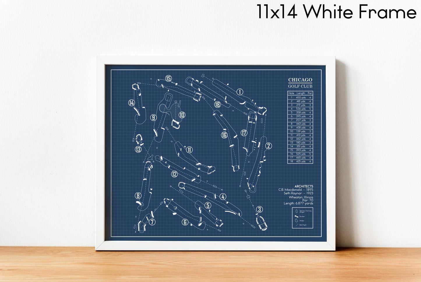 Chicago Golf Club Blueprint (Print)