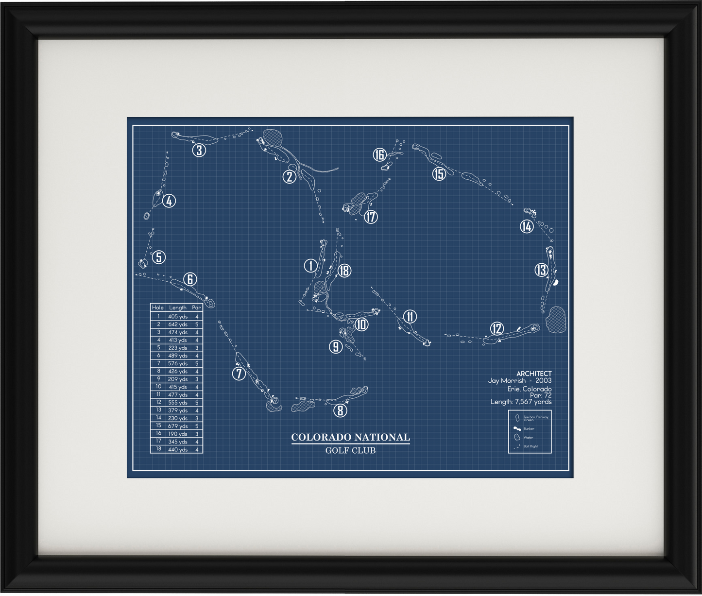 Colorado National Golf Club Blueprint (Print)