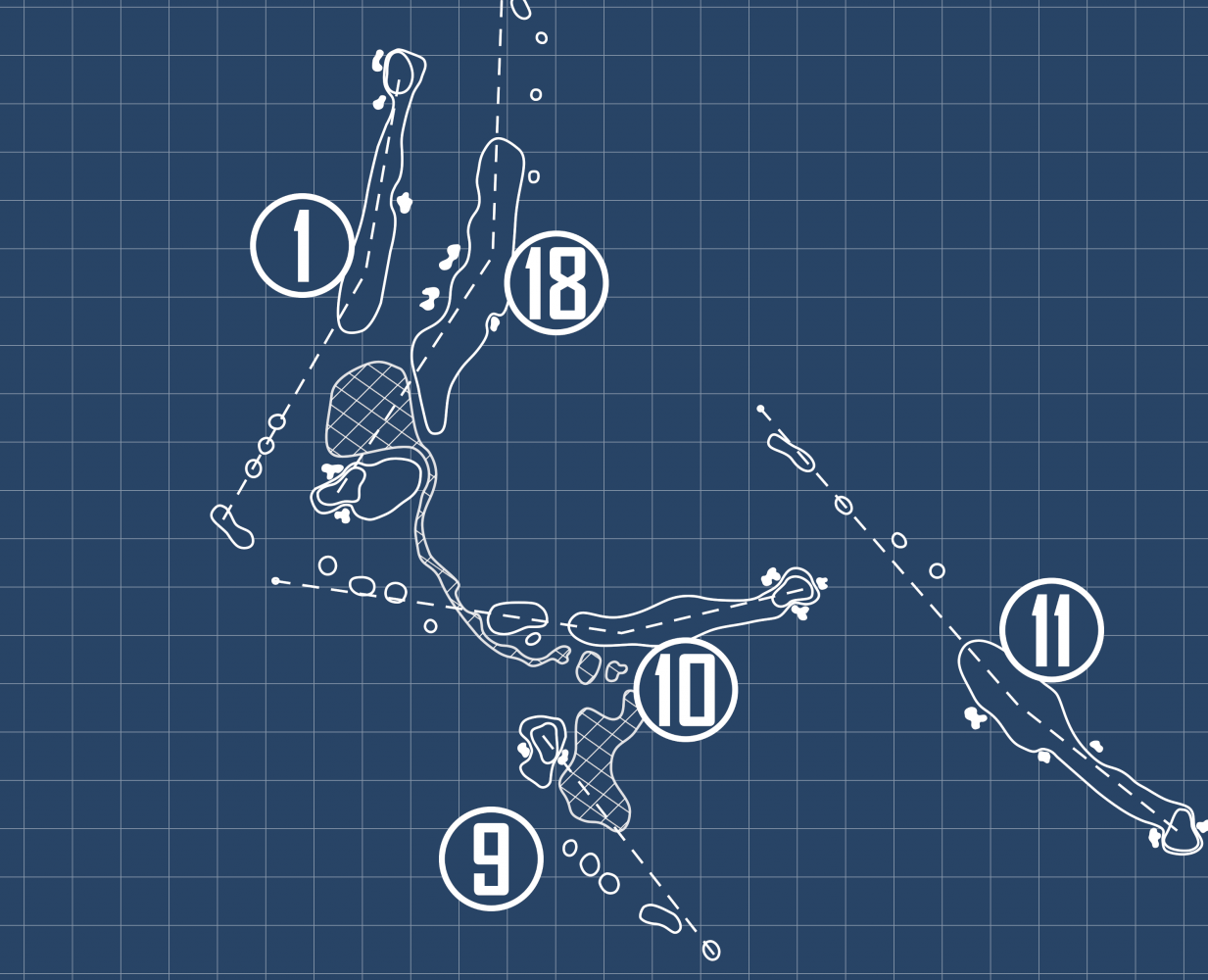 Colorado National Golf Club Blueprint (Print)