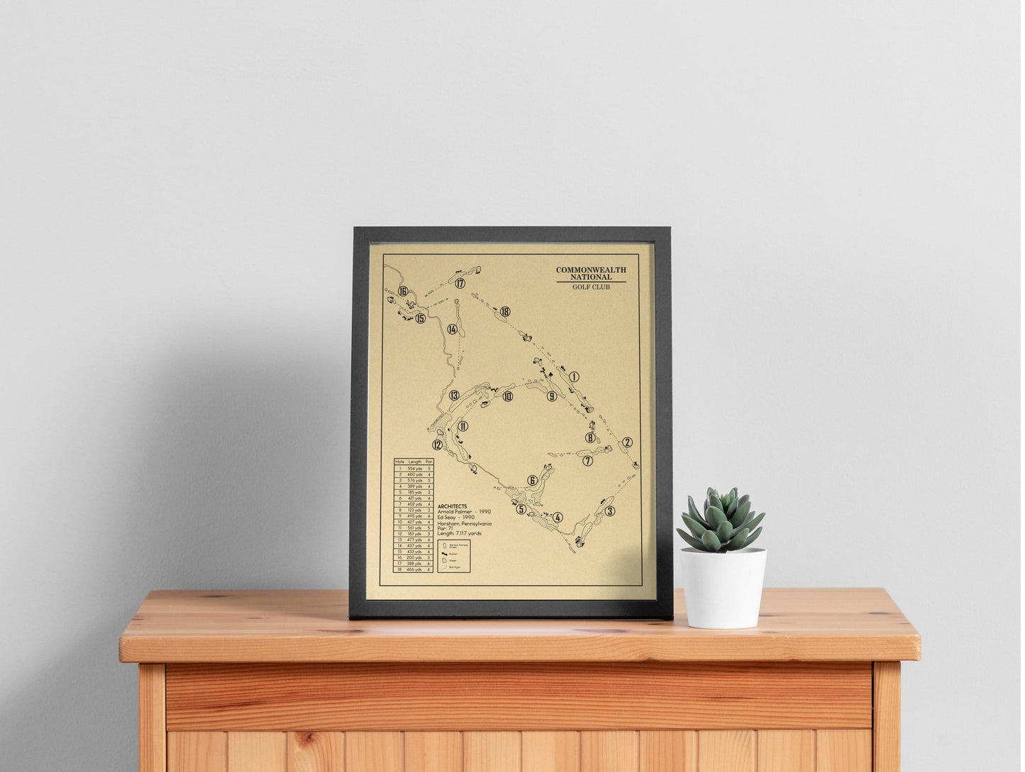 Commonwealth National Golf Club Outline (Print)