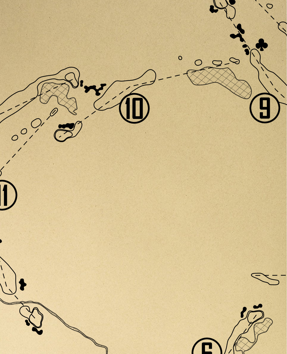 Commonwealth National Golf Club Outline (Print)