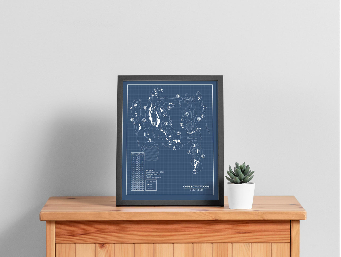 Copetown Woods Golf Club Blueprint (Print)