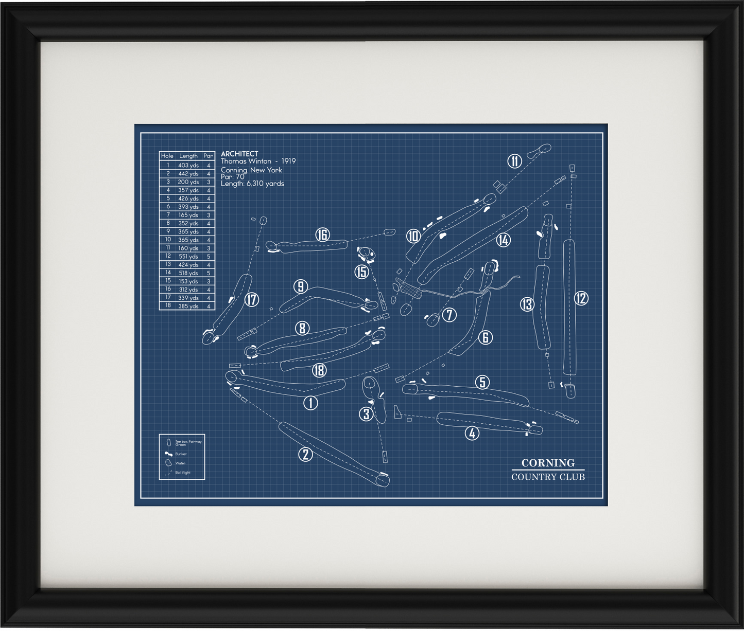 Corning Country Club Blueprint (Print)