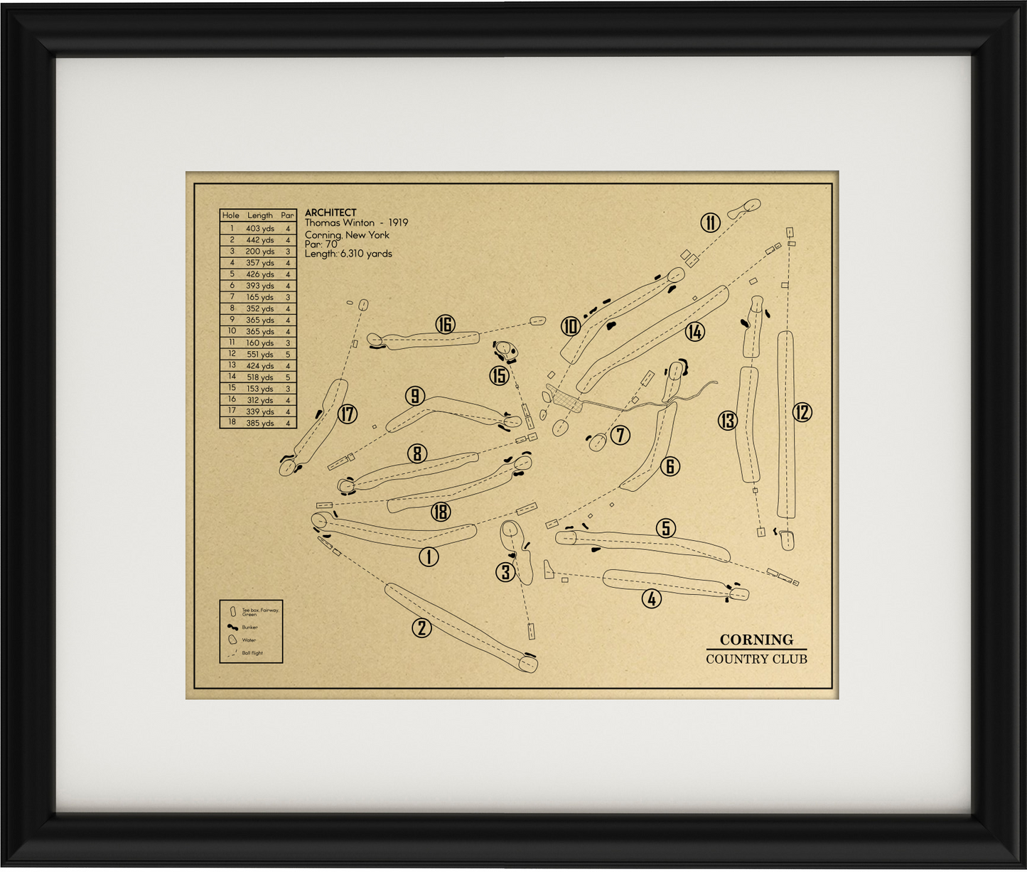 Corning Country Club Outline (Print)