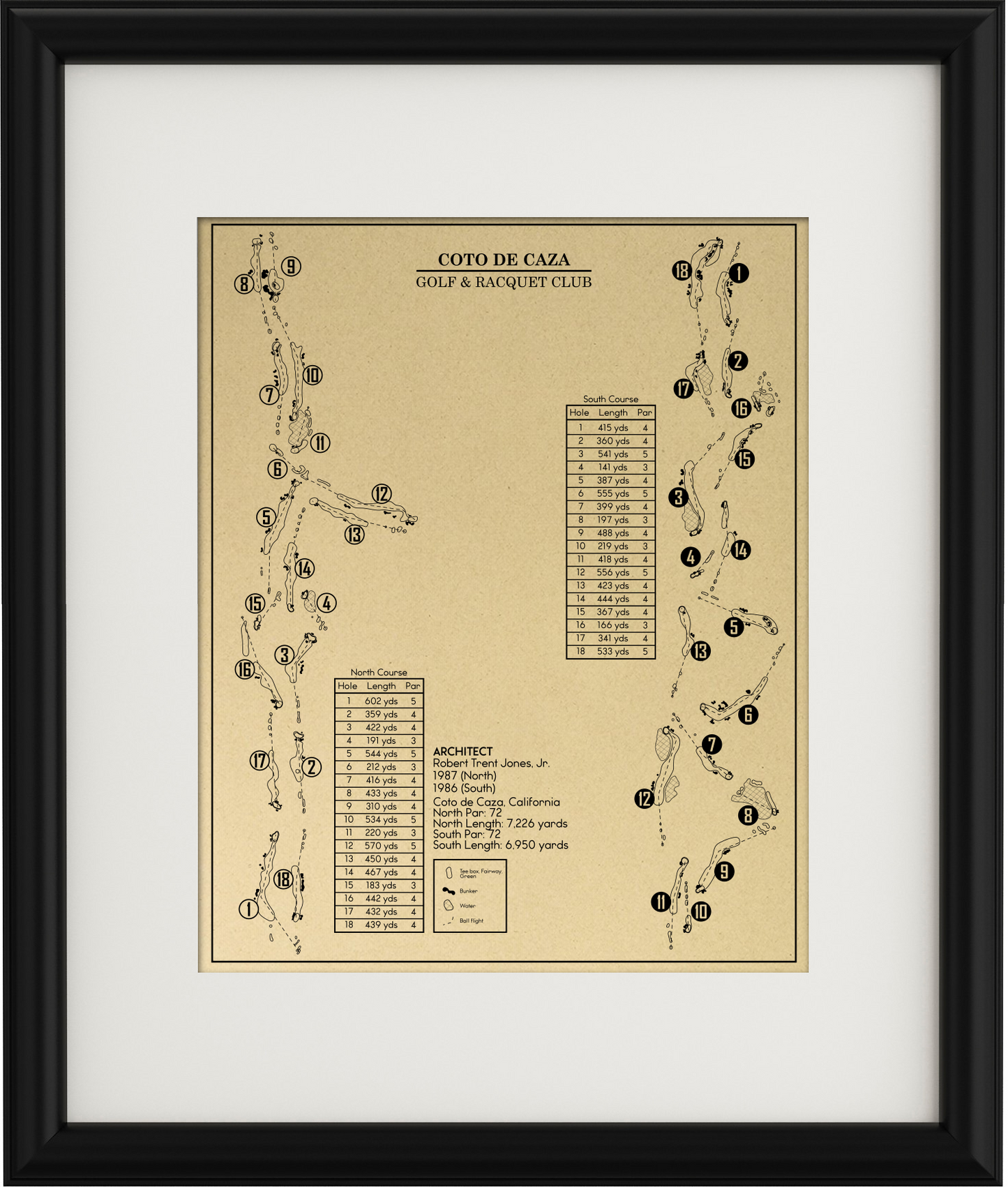 Coto de Caza Golf & Racquet Club Outline (Print)