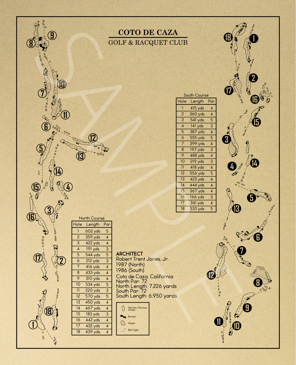Coto de Caza Golf & Racquet Club Outline (Print)
