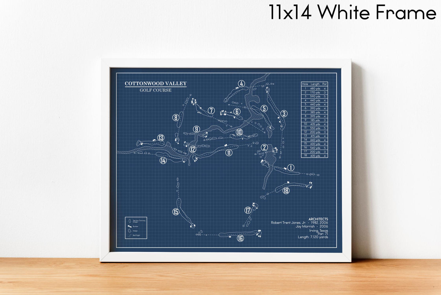 Cottonwood Valley Golf Course Blueprint (Print)