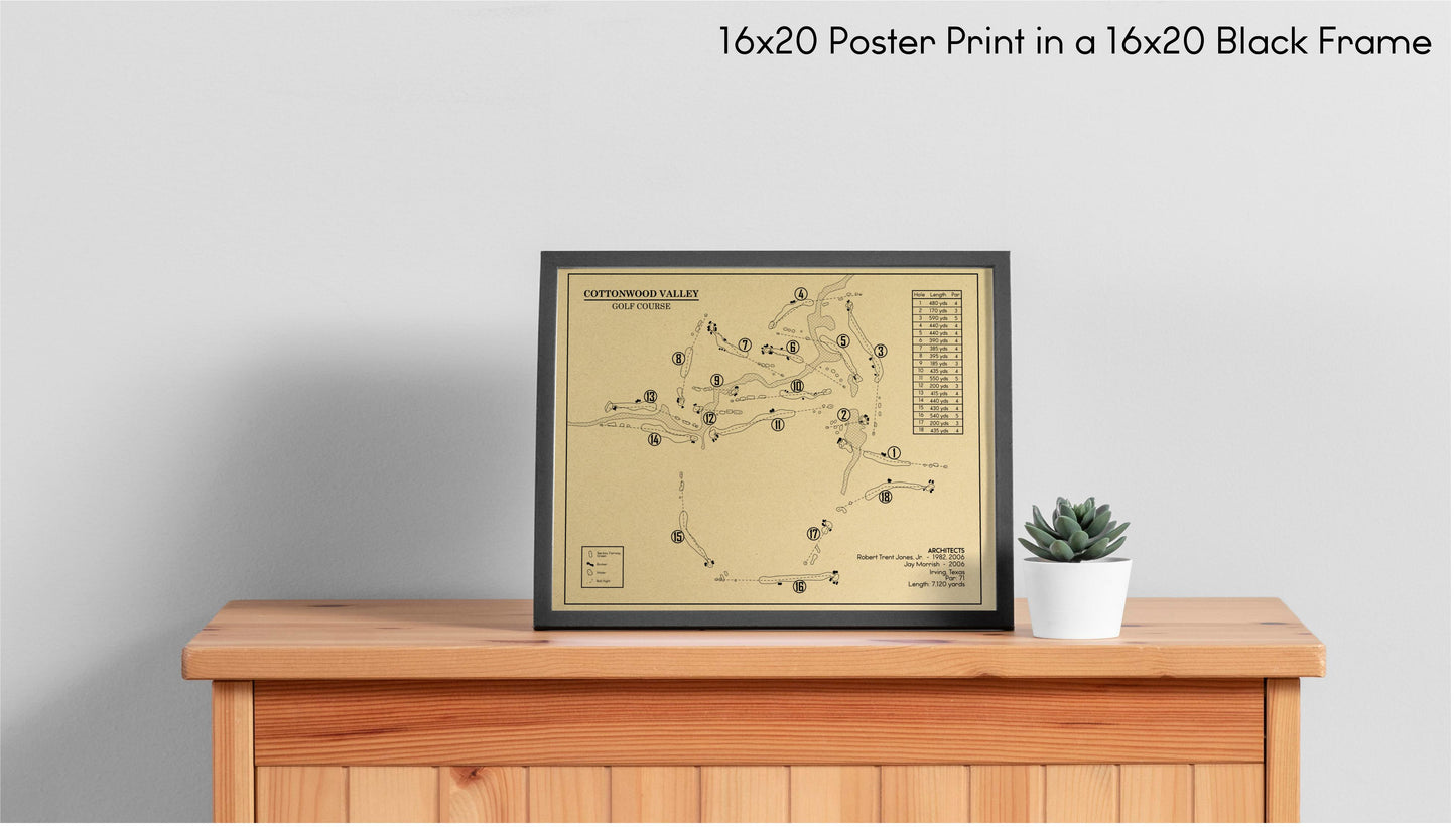 Cottonwood Valley Golf Course Outline (Print)