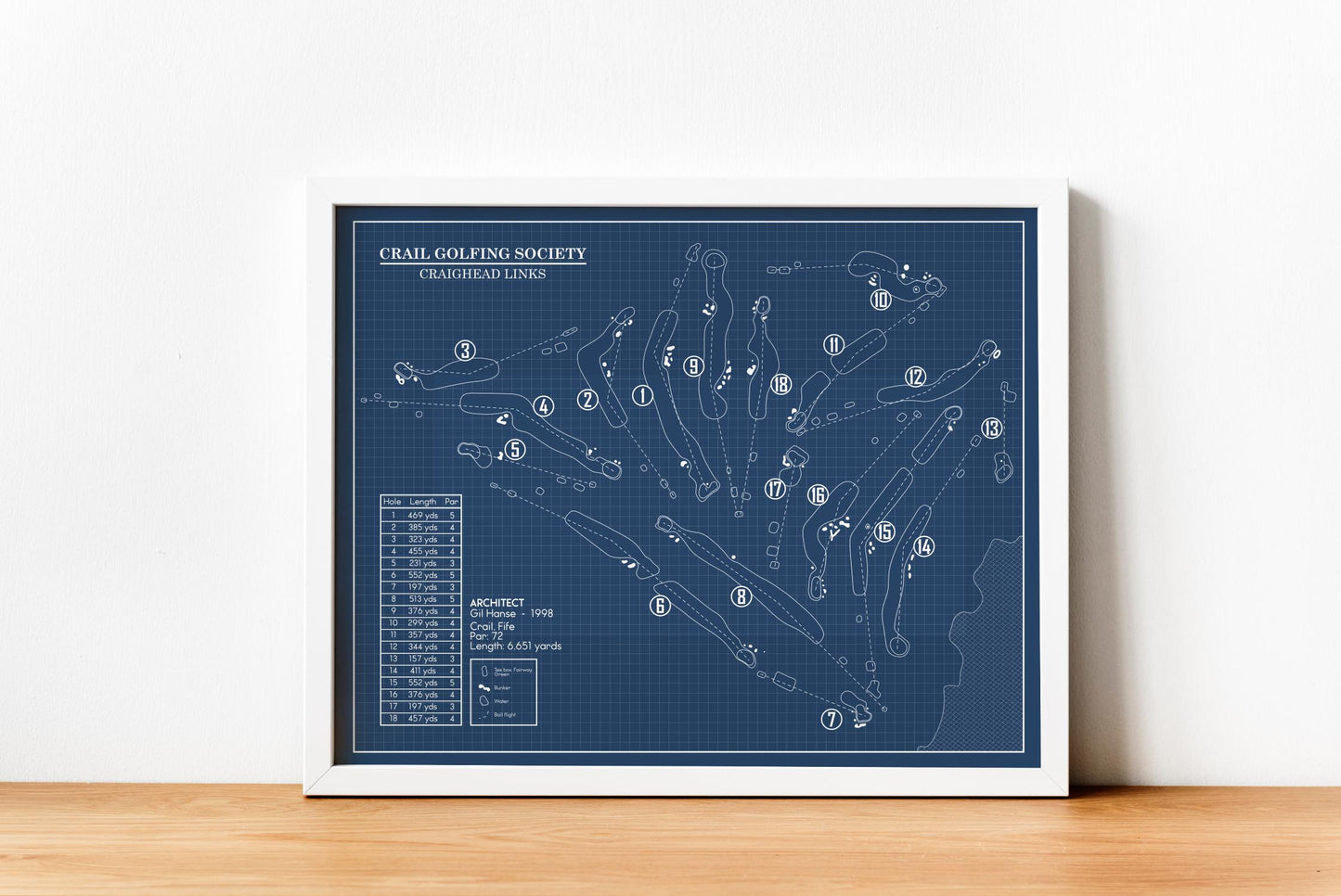 Crail Golf Society Craighead Links Blueprint (Print)