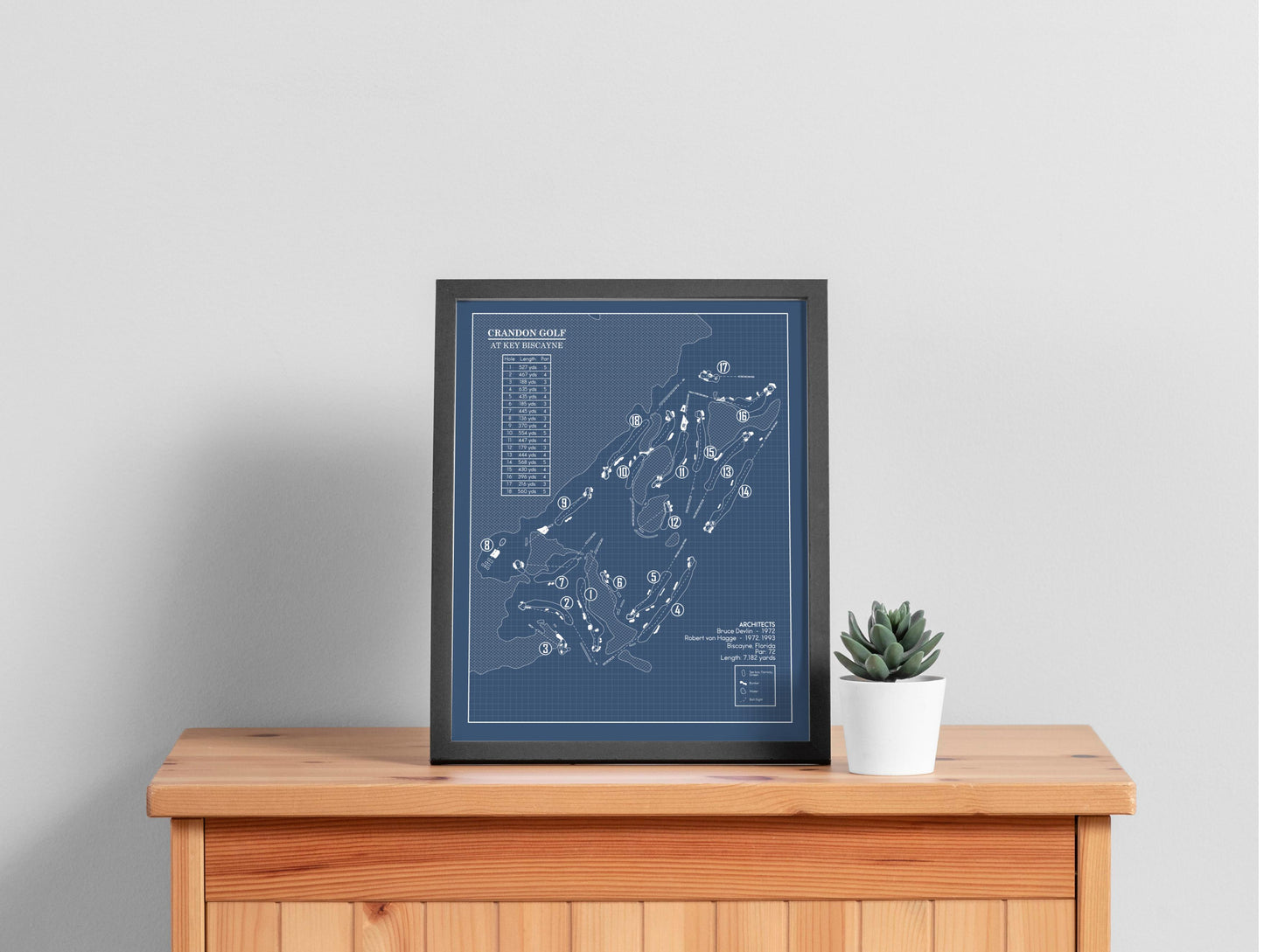 Crandon Golf at Key Biscayne Blueprint (Print)