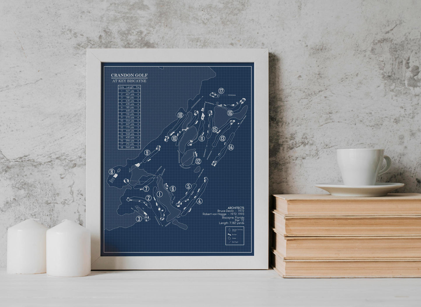 Crandon Golf at Key Biscayne Blueprint (Print)