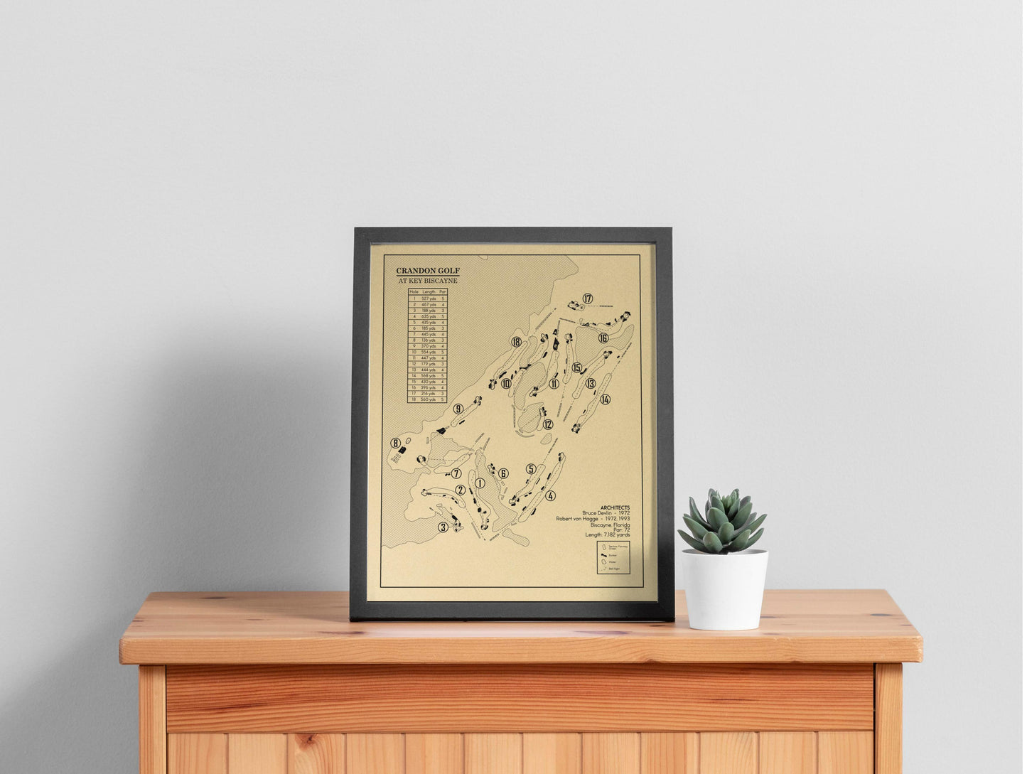 Crandon Golf at Key Biscayne Outline (Print)