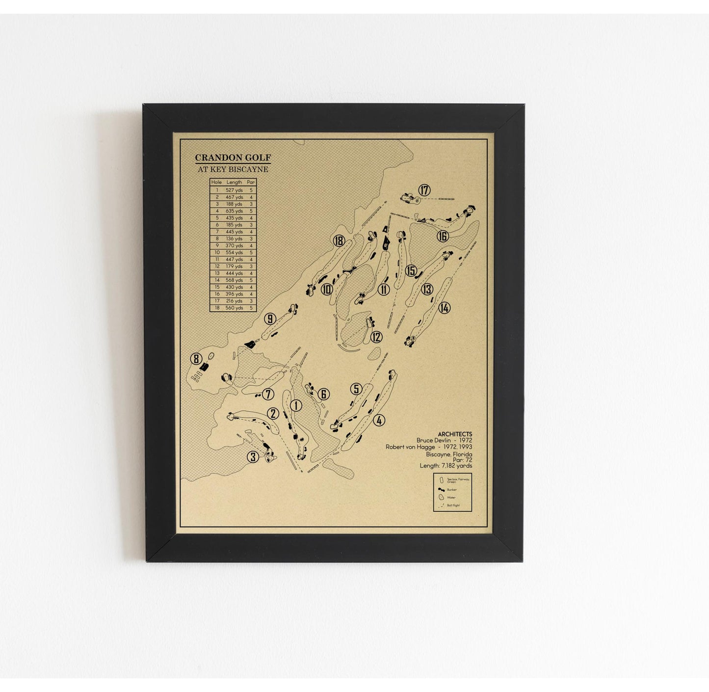 Crandon Golf at Key Biscayne Outline (Print)