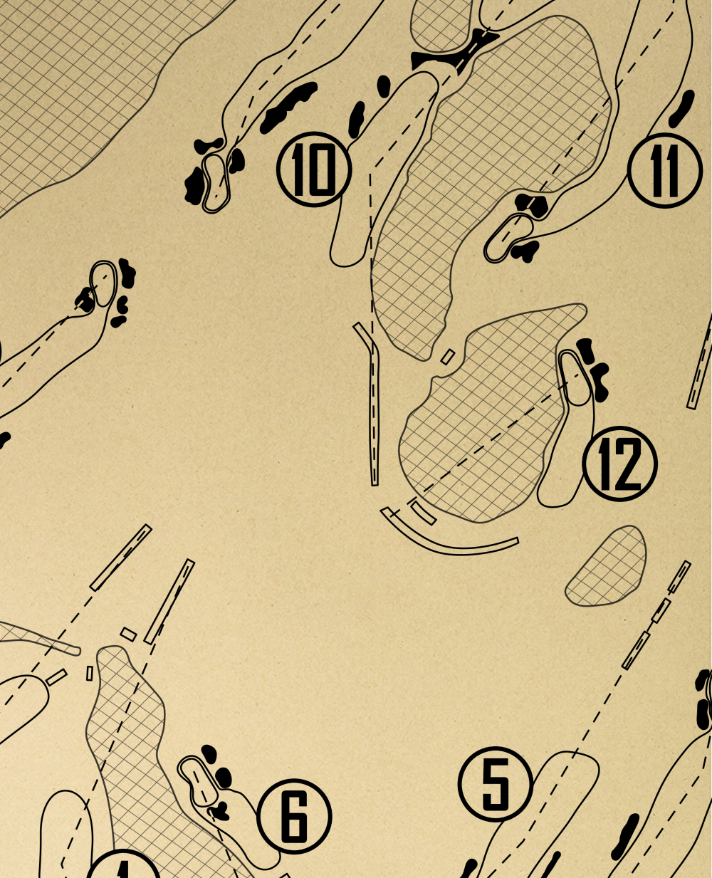 Crandon Golf at Key Biscayne Outline (Print)