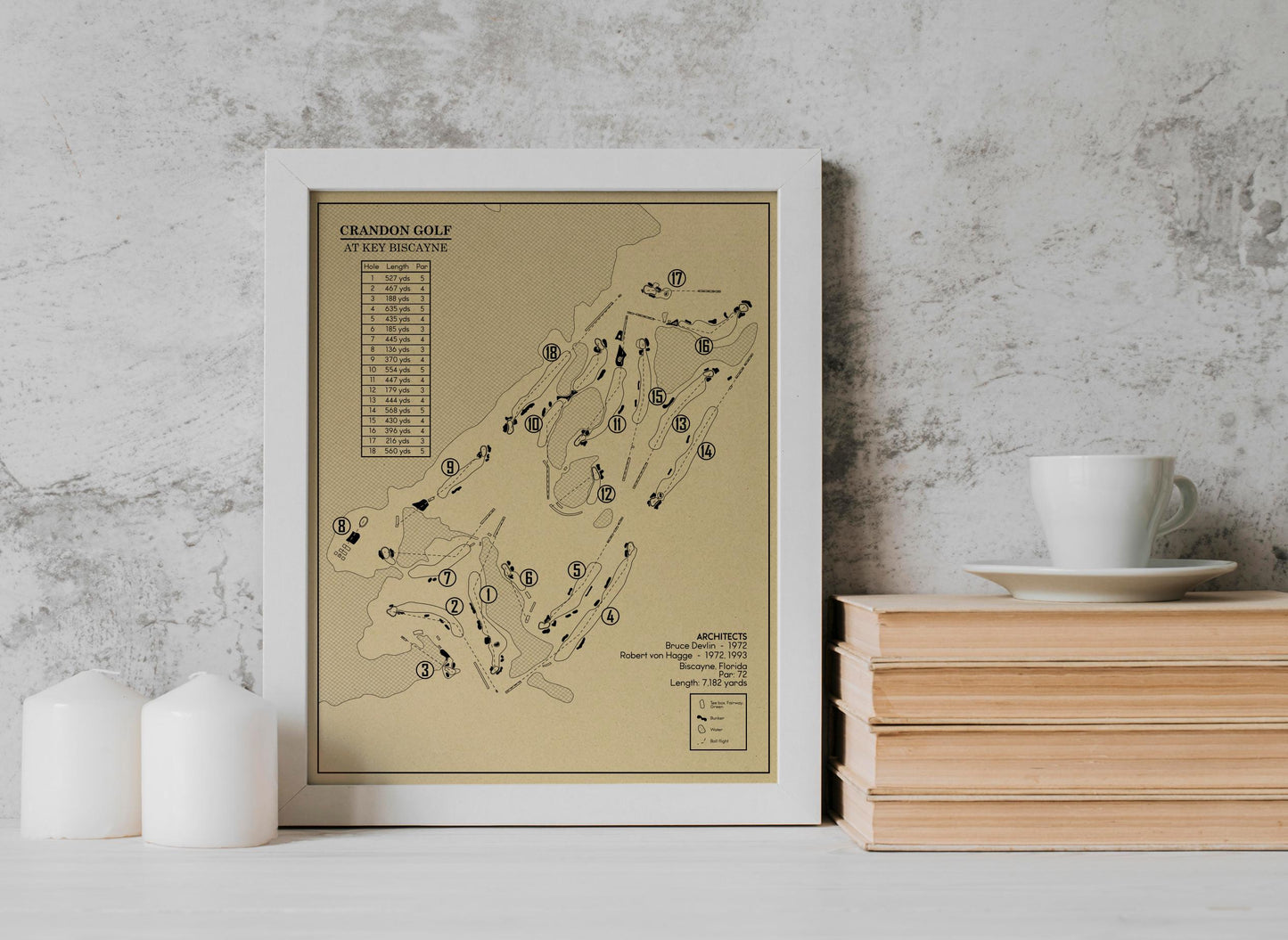 Crandon Golf at Key Biscayne Outline (Print)