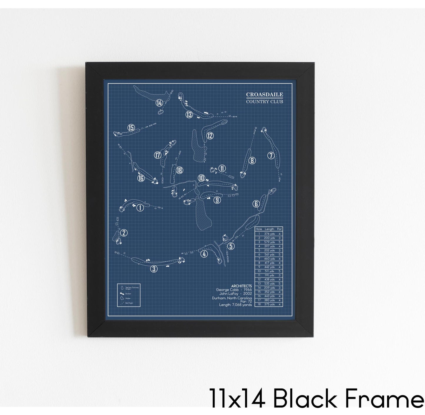 Croasdaile Country Club Blueprint (Print)