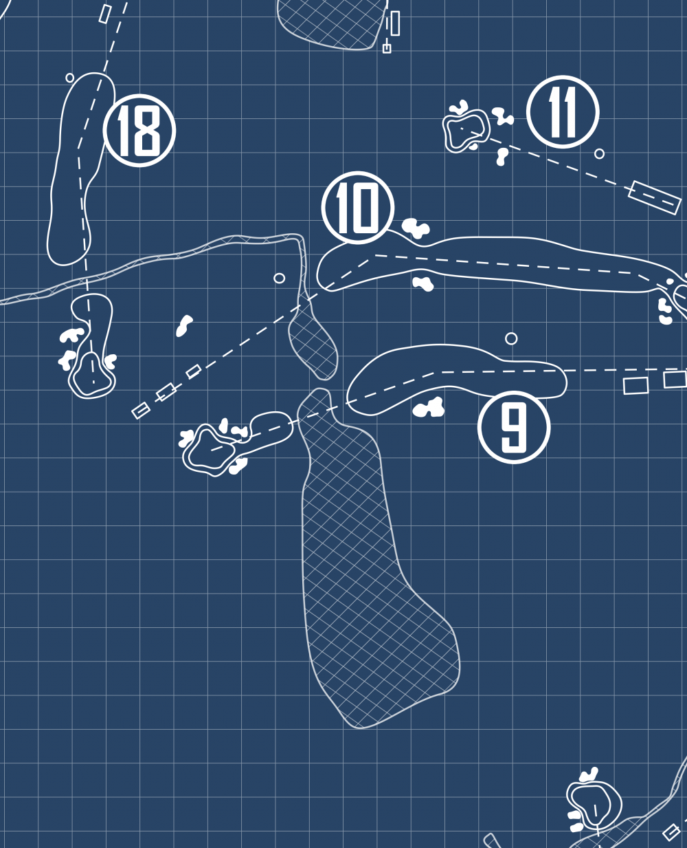 Croasdaile Country Club Blueprint (Print)