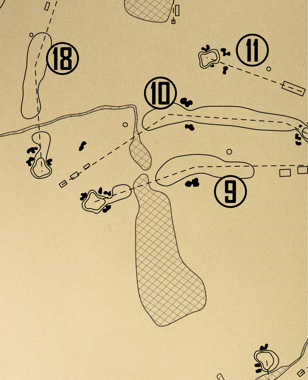 Croasdaile Country Club Outline (Print)
