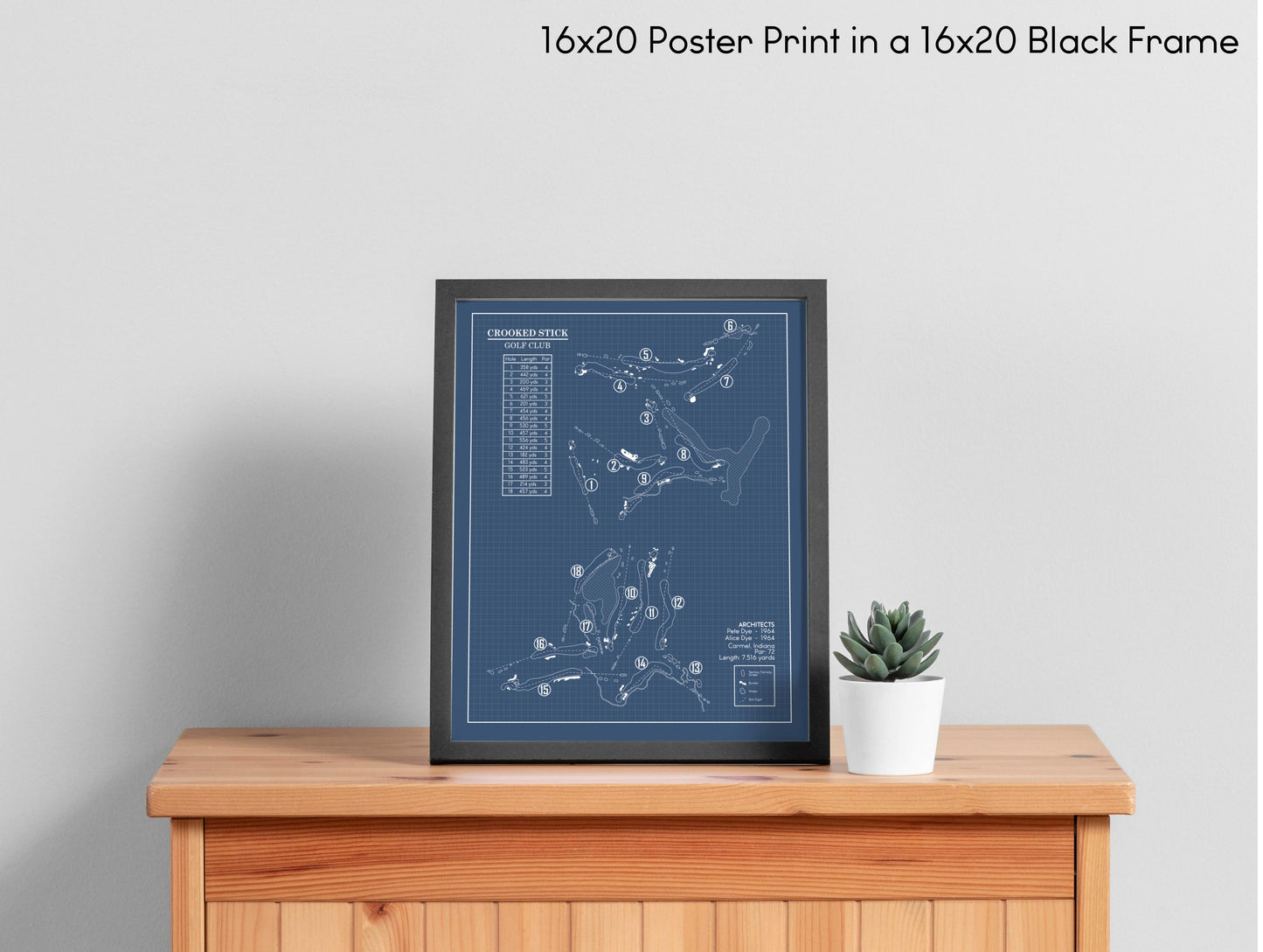 Crooked Stick Golf Club Blueprint (Print)