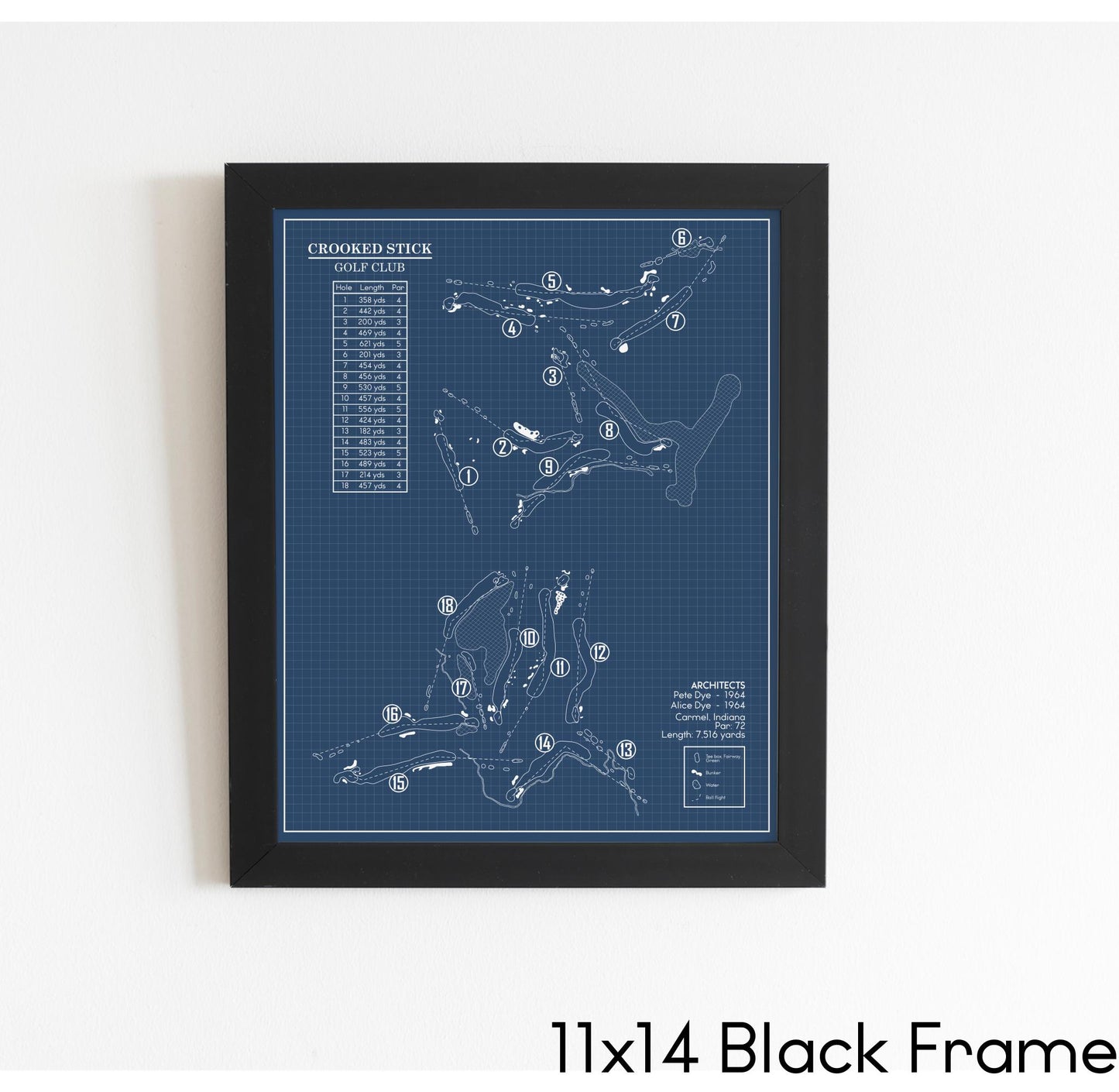 Crooked Stick Golf Club Blueprint (Print)