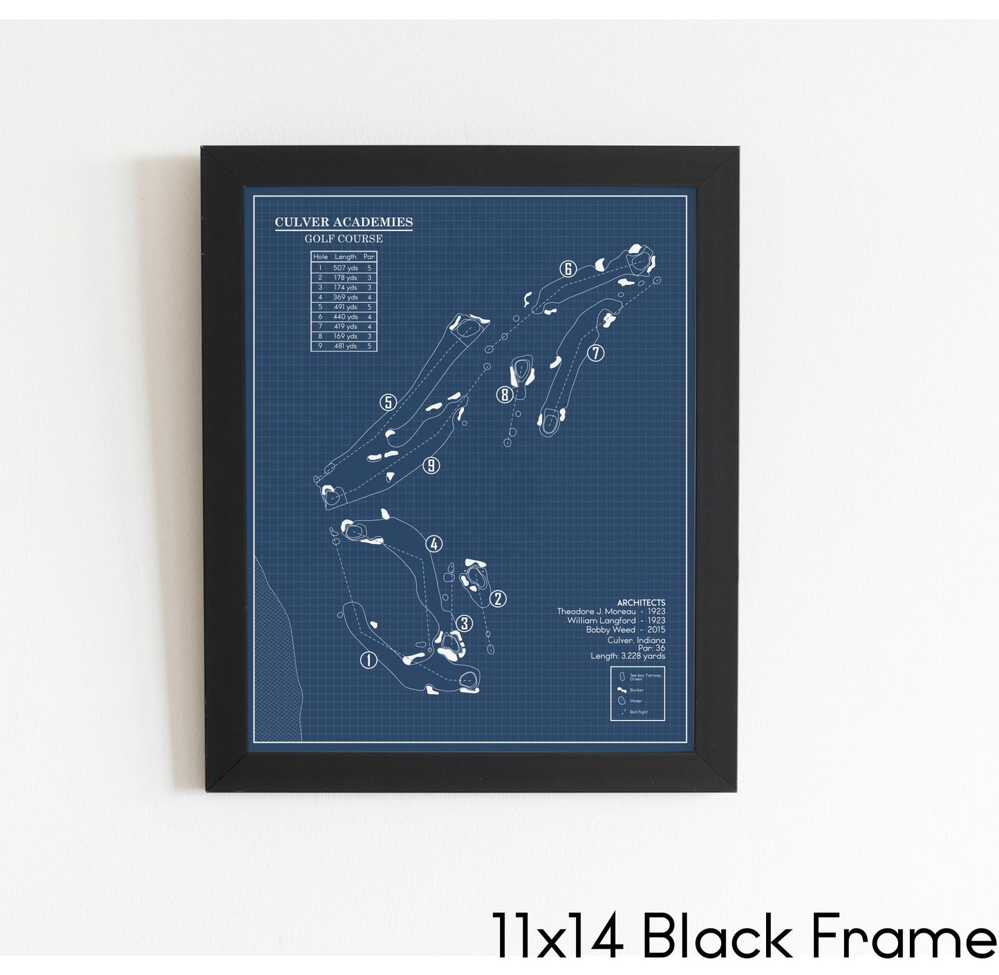 Culver Academies Golf Course Blueprint (Print)