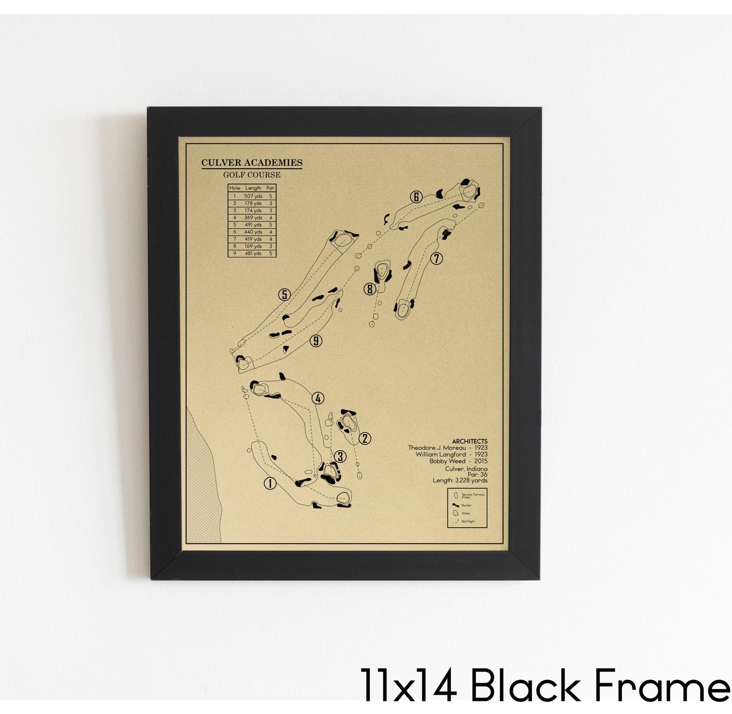 Culver Academies Golf Course Outline (Print)