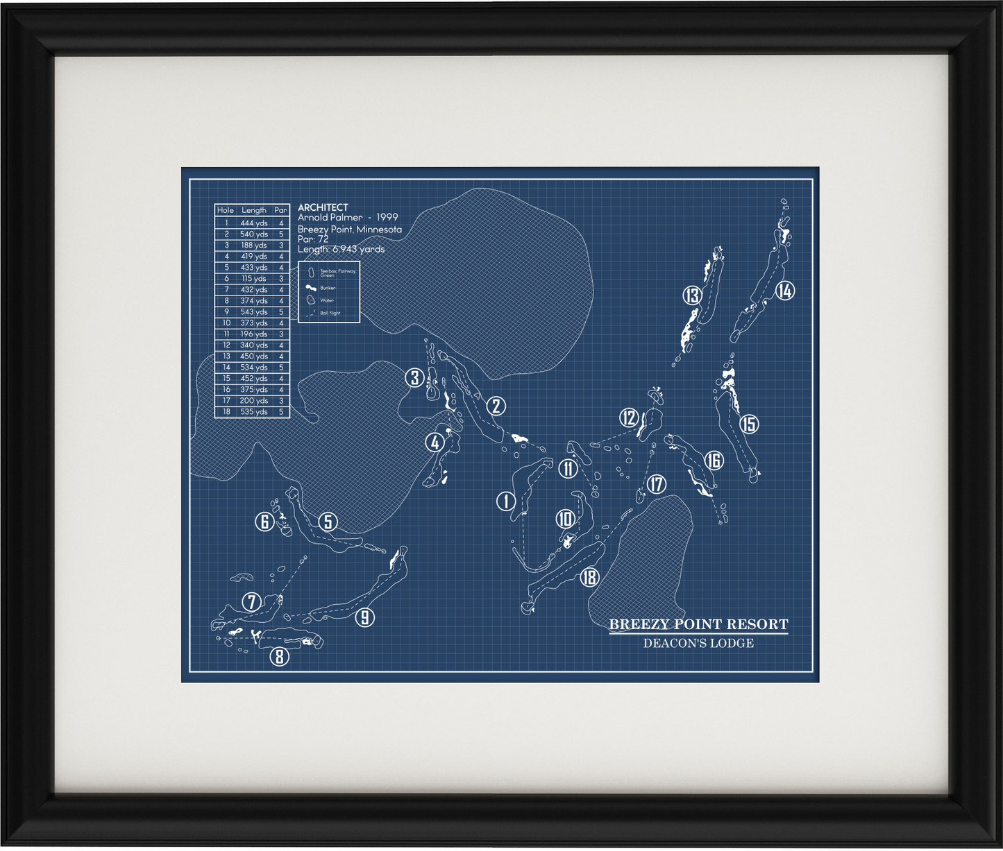 Deacon’s Lodge at Breezy Point Resort Blueprint (Print)