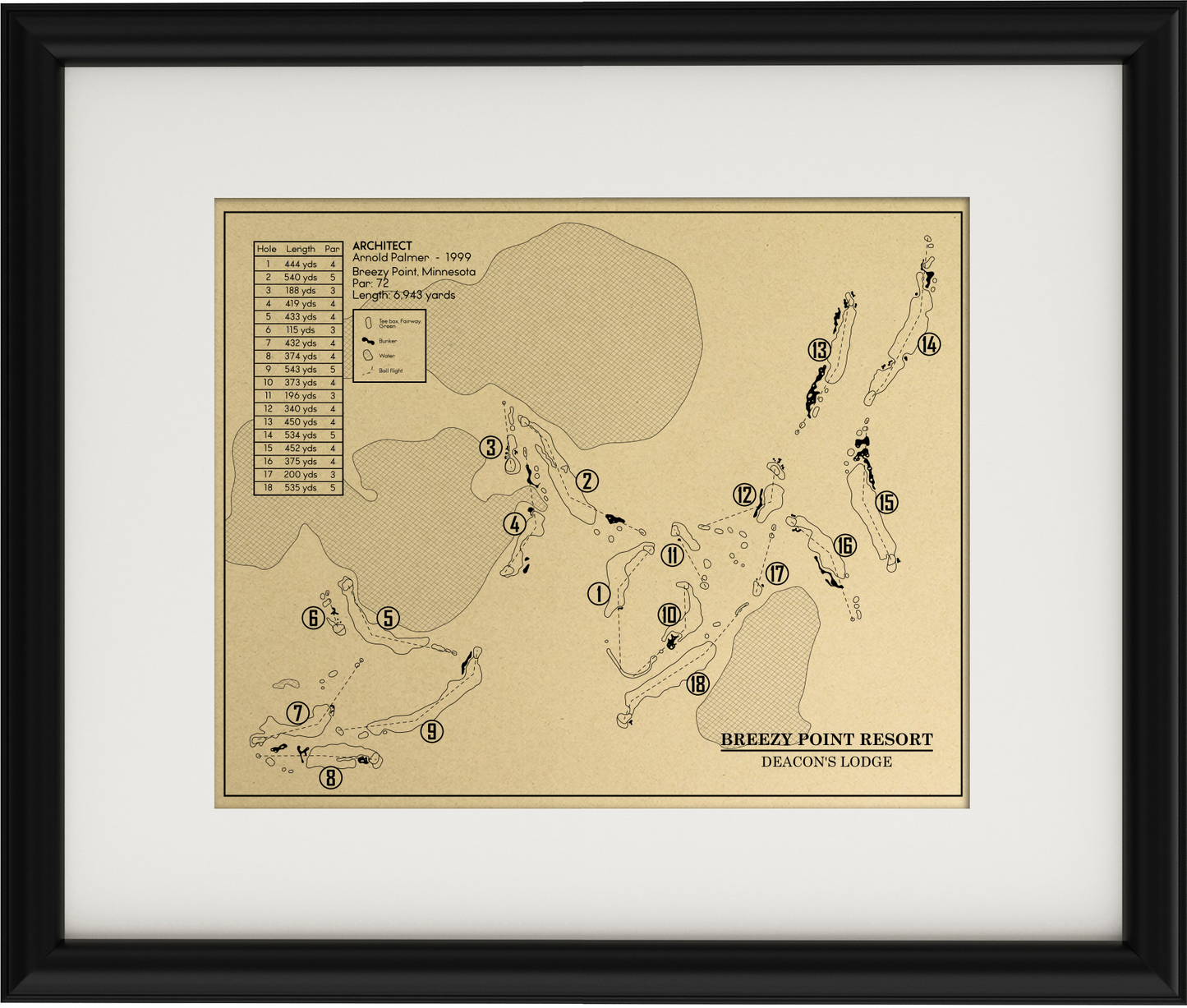 Deacon’s Lodge at Breezy Point Resort Outline (Print)