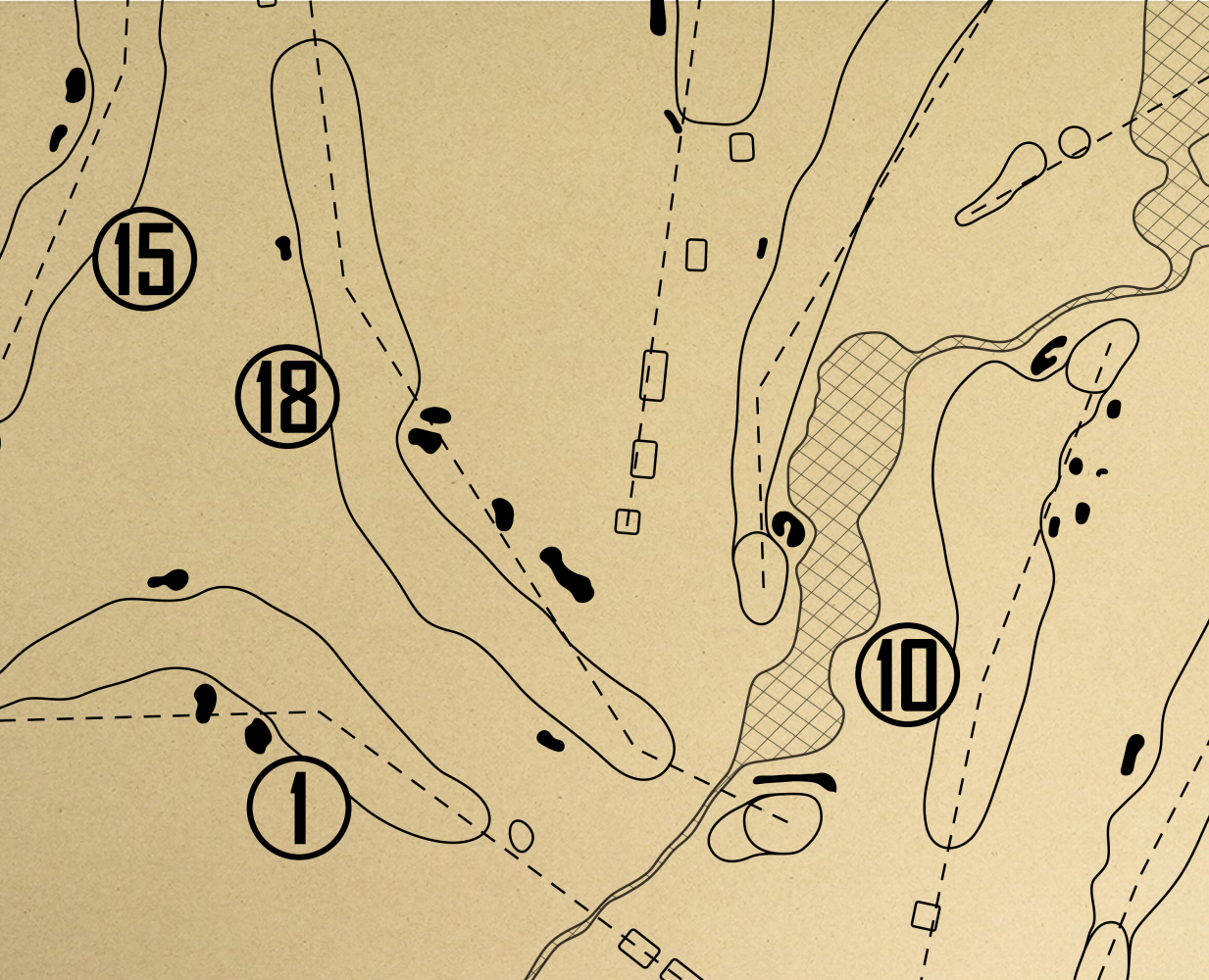 Des Moines Country Club North Course Outline (Print)