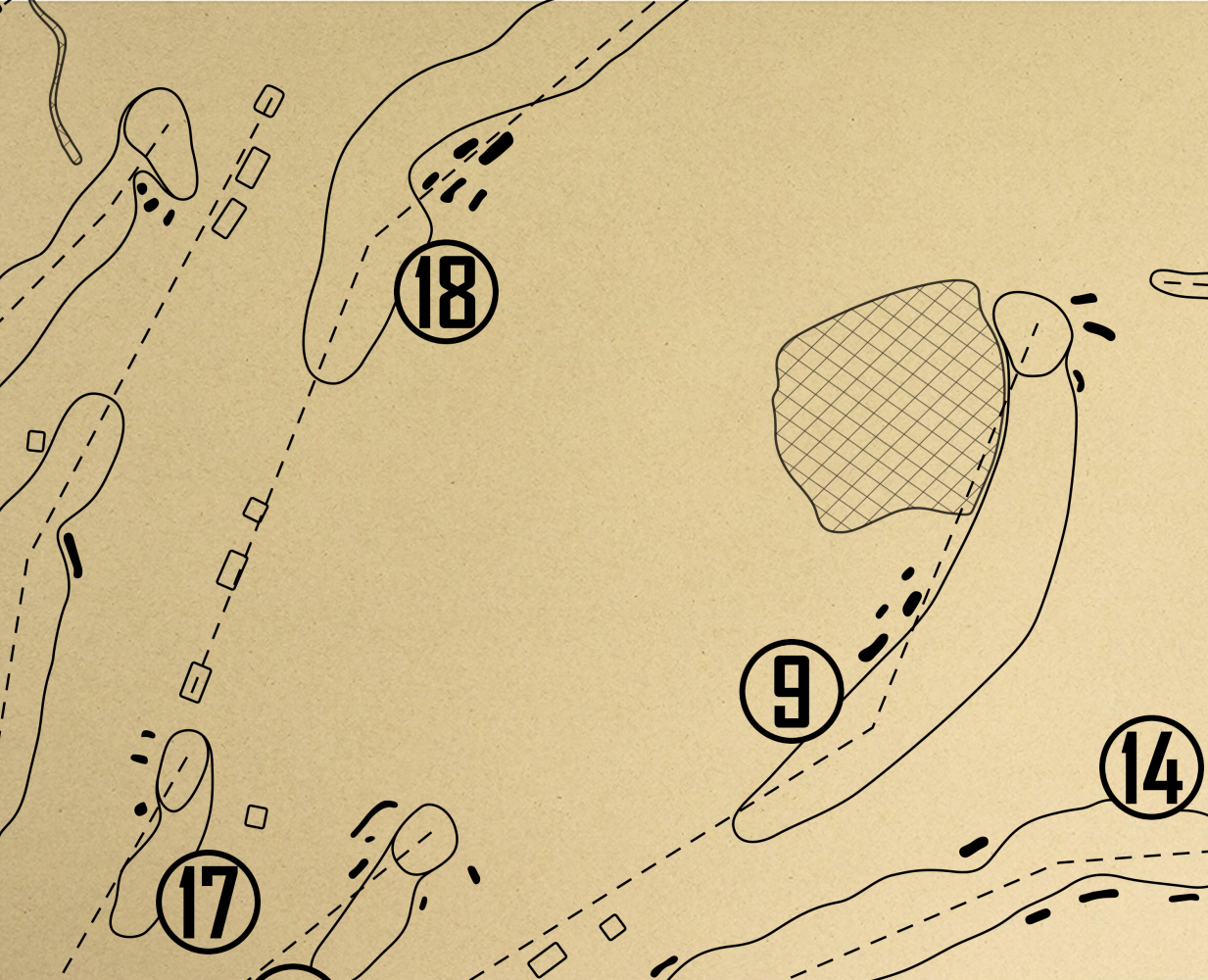Des Moines Country Club South Course Outline (Print)