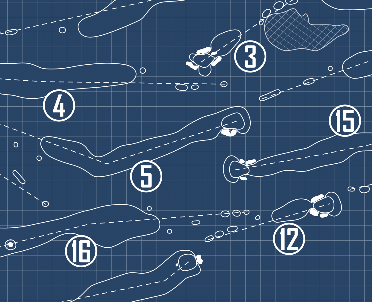 Desert Forest Golf Club Blueprint (Print)