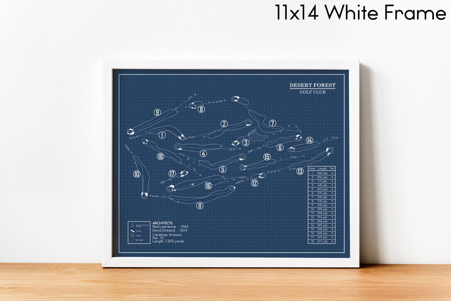 Desert Forest Golf Club Blueprint (Print)