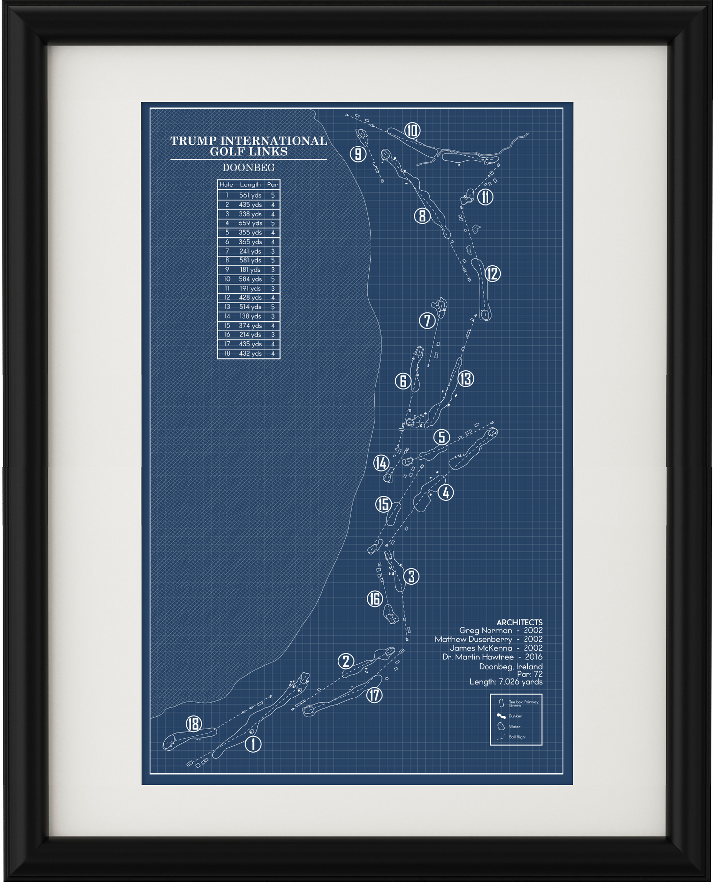 Trump International Golf Links Ireland Blueprint (Print)