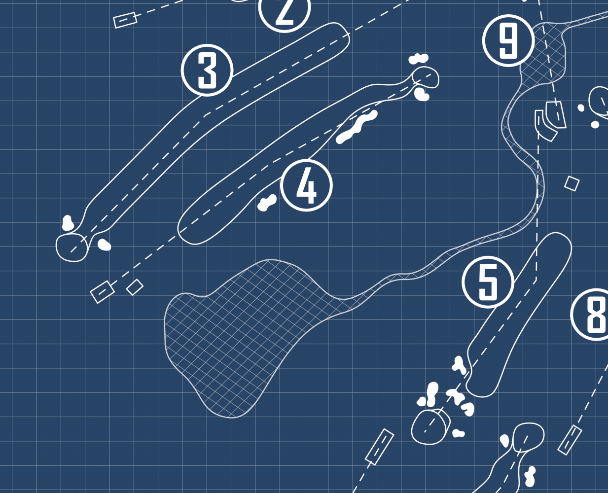 DuPont Country Club Nemours Course Blueprint (Print)