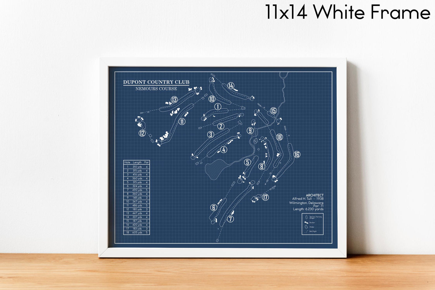 DuPont Country Club Nemours Course Blueprint (Print)