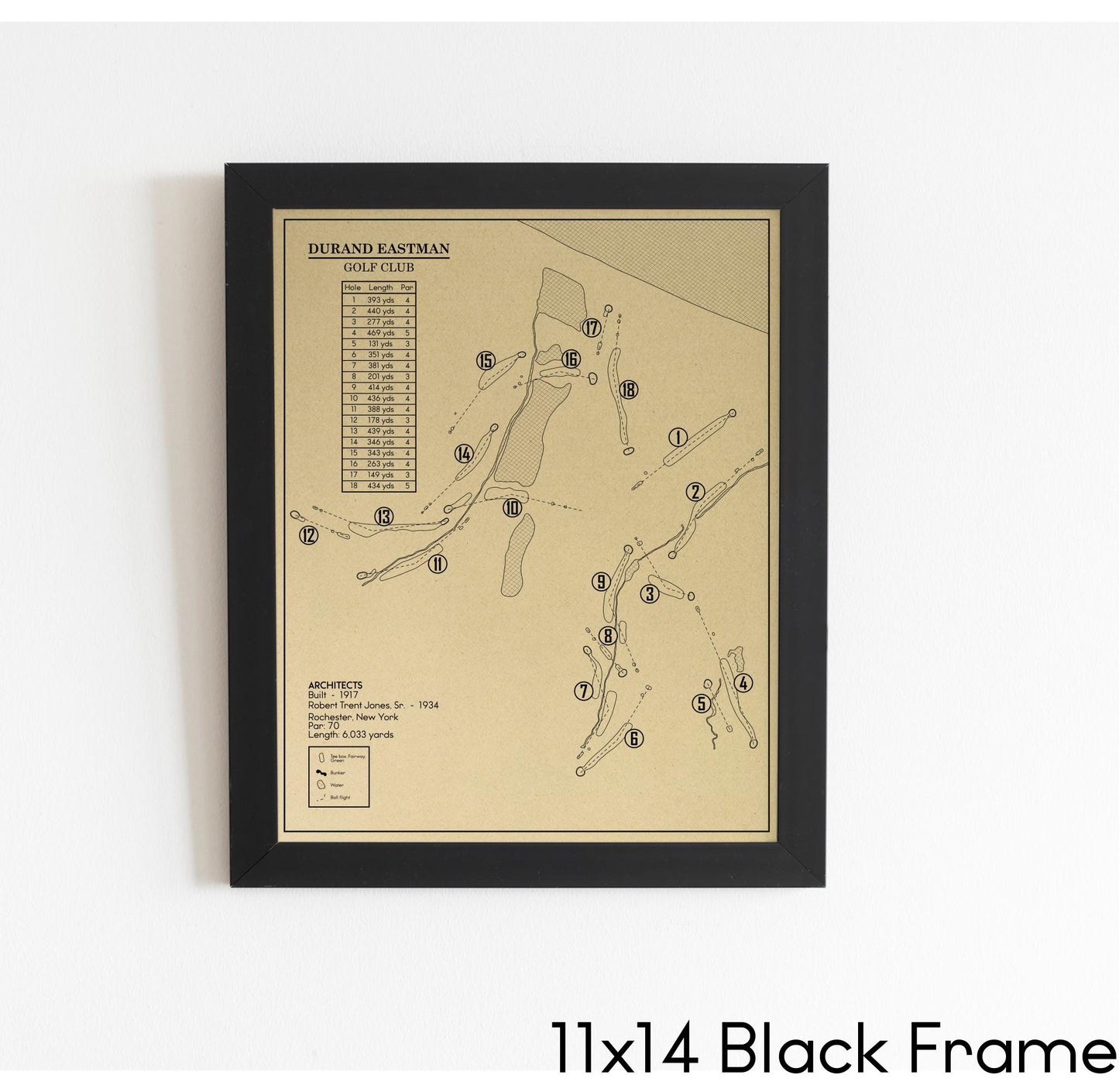 Durand Eastman Golf Club Outline (Print)