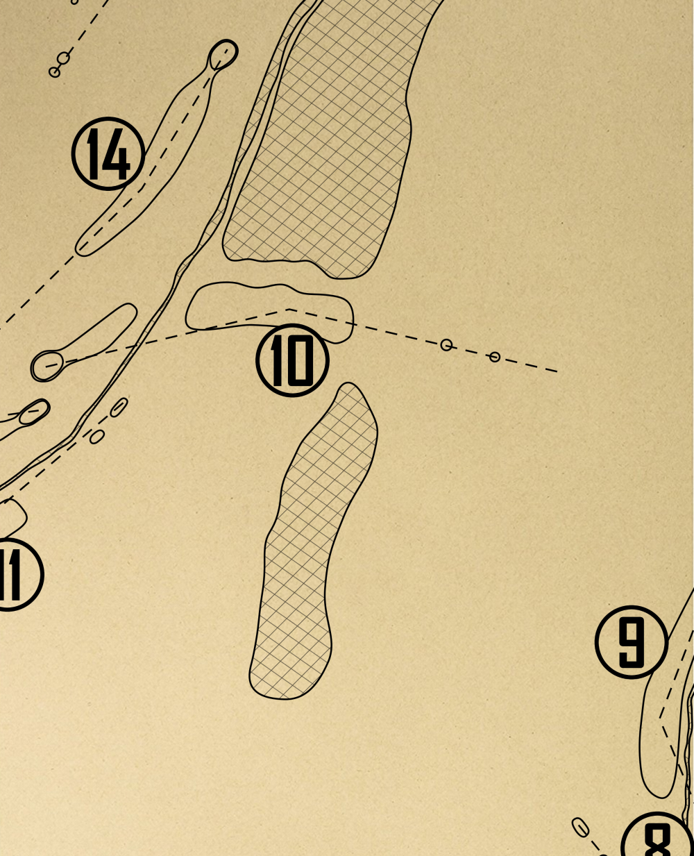 Durand Eastman Golf Club Outline (Print)