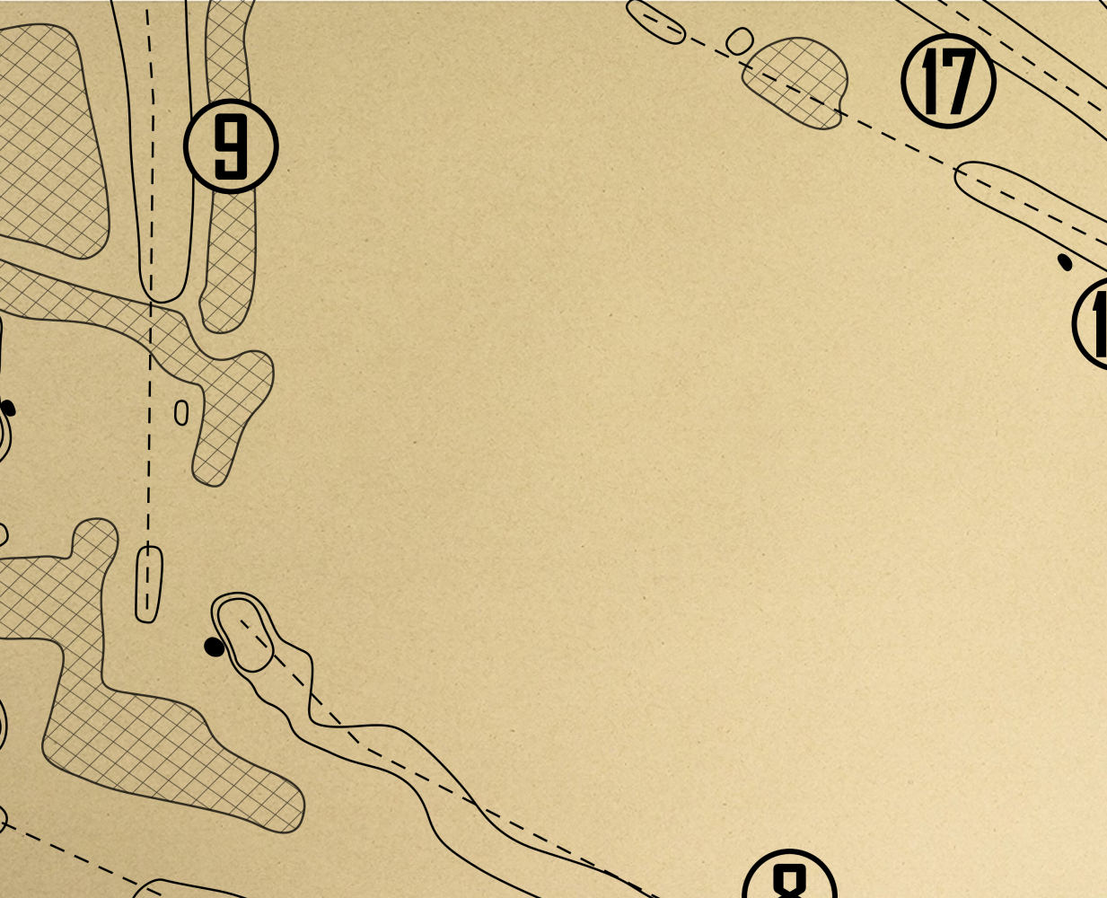 Dusty Hills Country Club Outline (Print)
