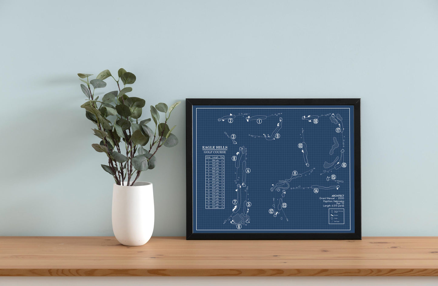 Eagle Hills Golf Course Blueprint (Print)