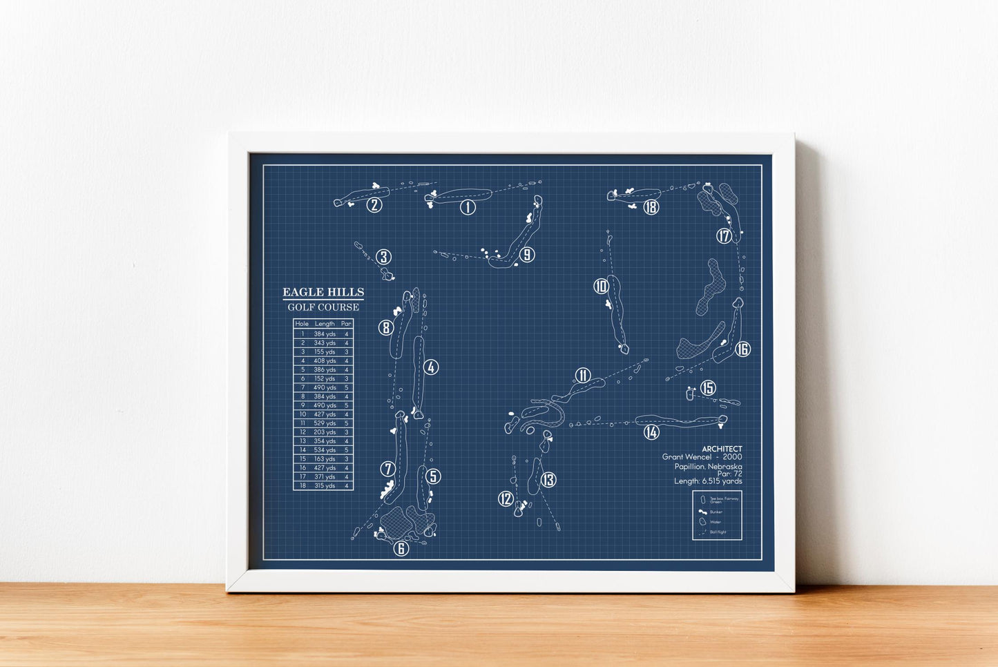 Eagle Hills Golf Course Blueprint (Print)