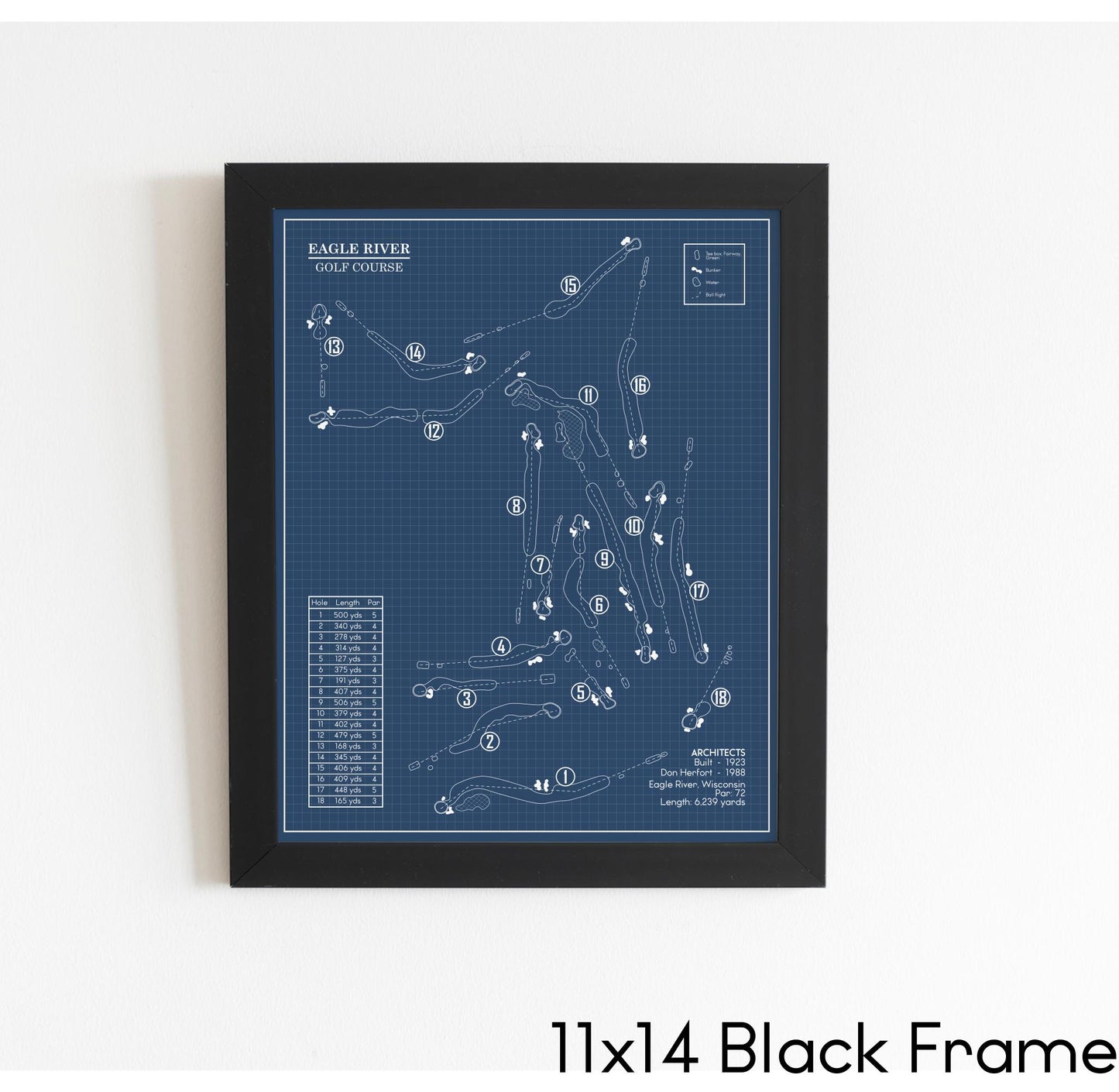 Eagle River Golf Course Blueprint (Print)