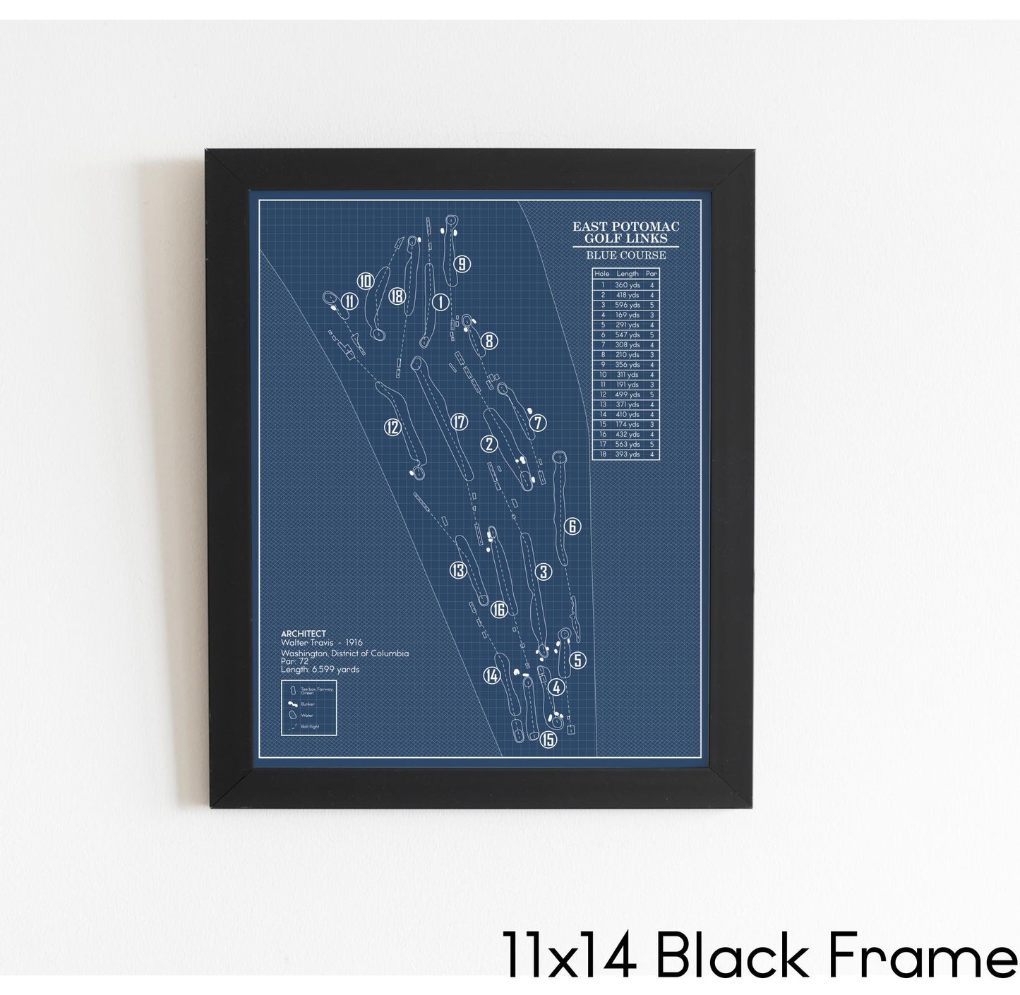 East Potomac Golf Links Blue Course Blueprint (Print)